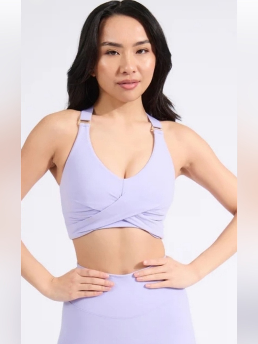 Buff Bunny Collection Candy Wrap Sports Bra Lavender Haze Purple Size Medium